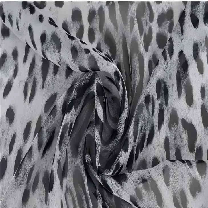 Black Silk Chiffon Fabric